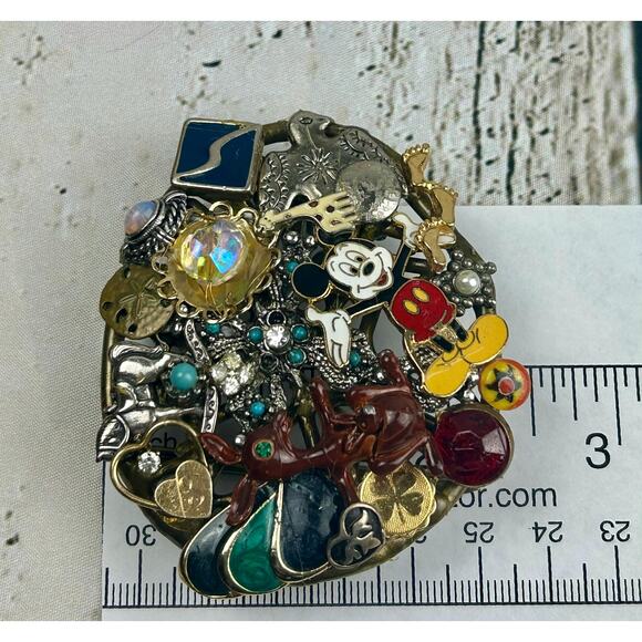 Bling Western Belt Buckle: Upcycled Art Deco Cowgirl Buckle - Picture 2 of 4